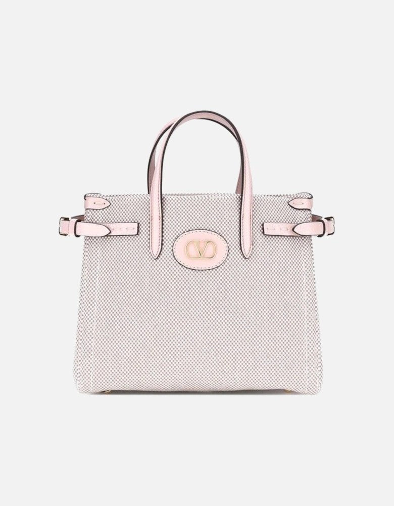 Refined Leather Tote Handbag with Adjustable Strap Women - Beige