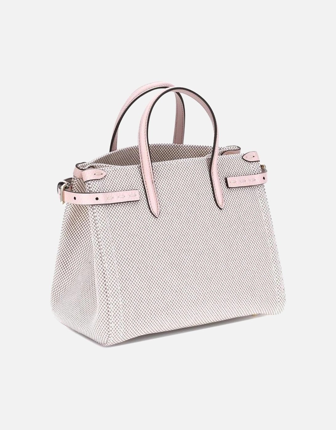 Refined Leather Tote Handbag with Adjustable Strap Women - Beige