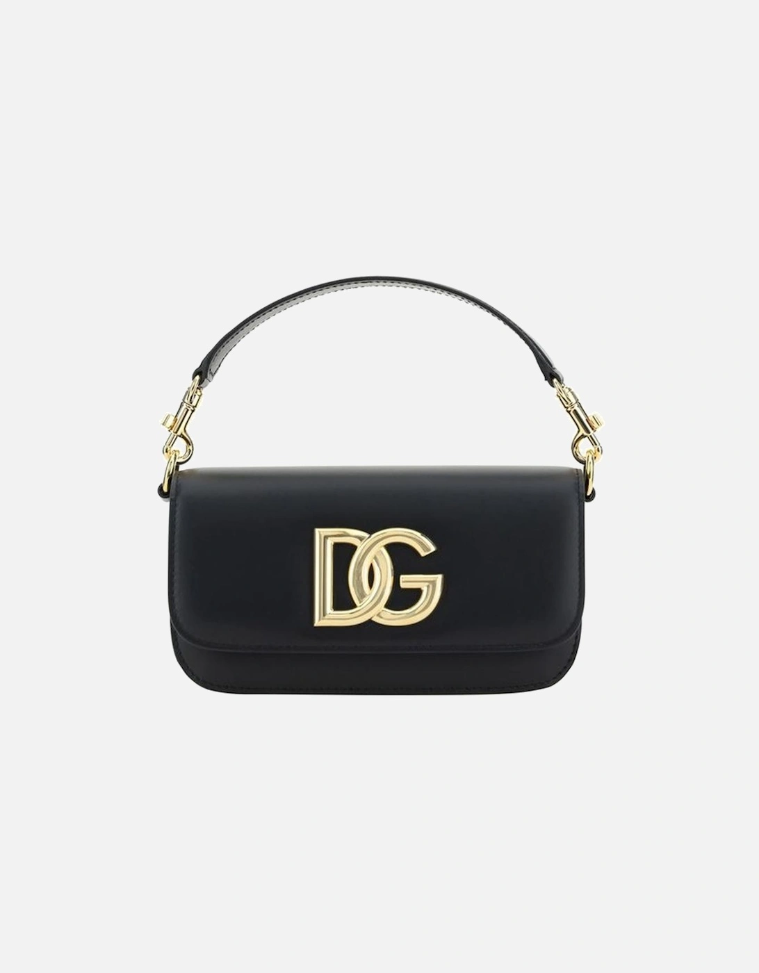 Calfskin Handbag with Removable Chain Strap Women - Black, 5 of 4