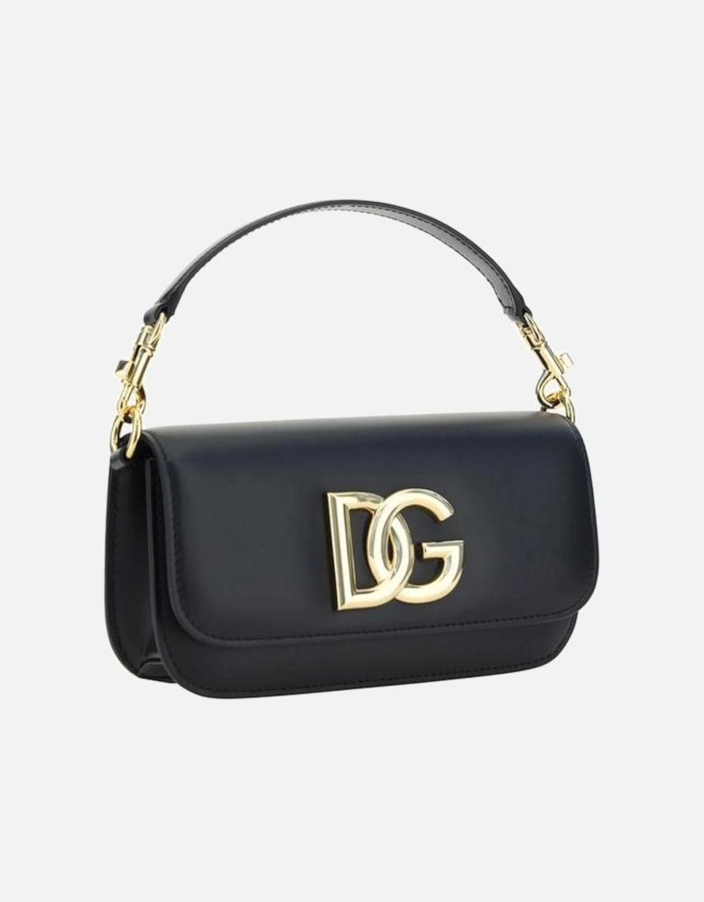 Calfskin Handbag with Removable Chain Strap Women - Black
