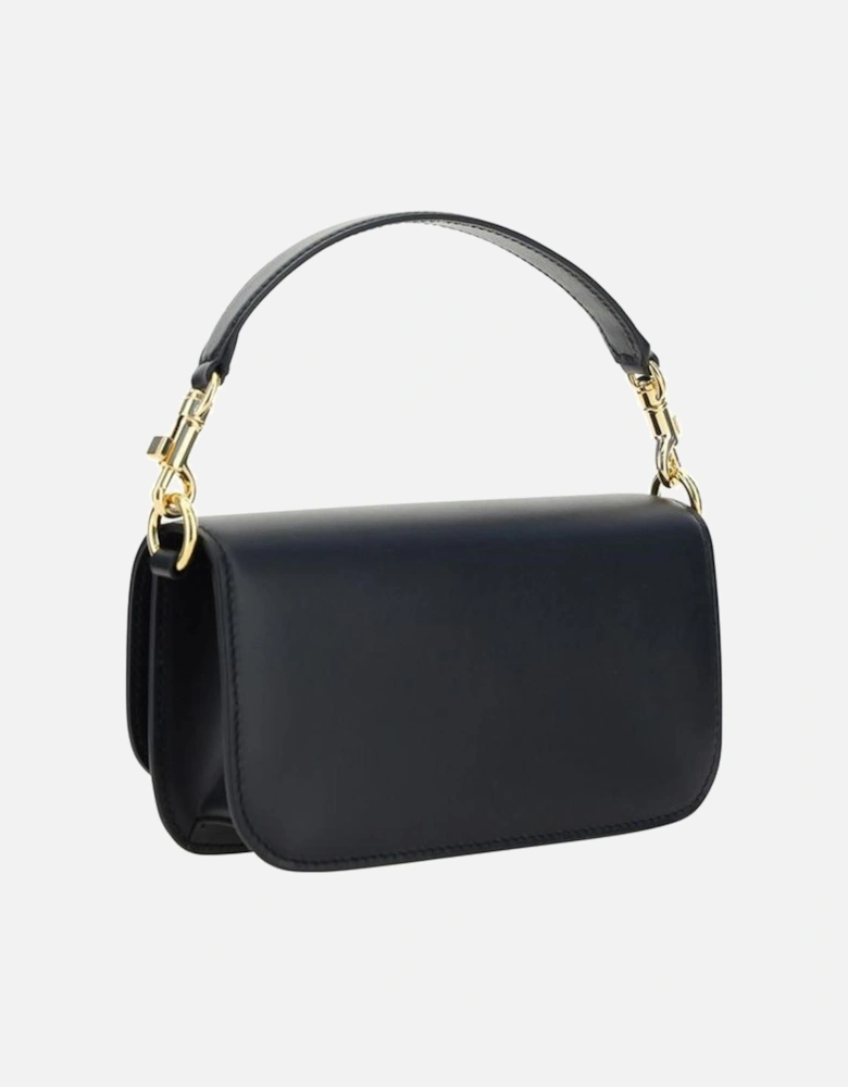 Calfskin Handbag with Removable Chain Strap Women - Black