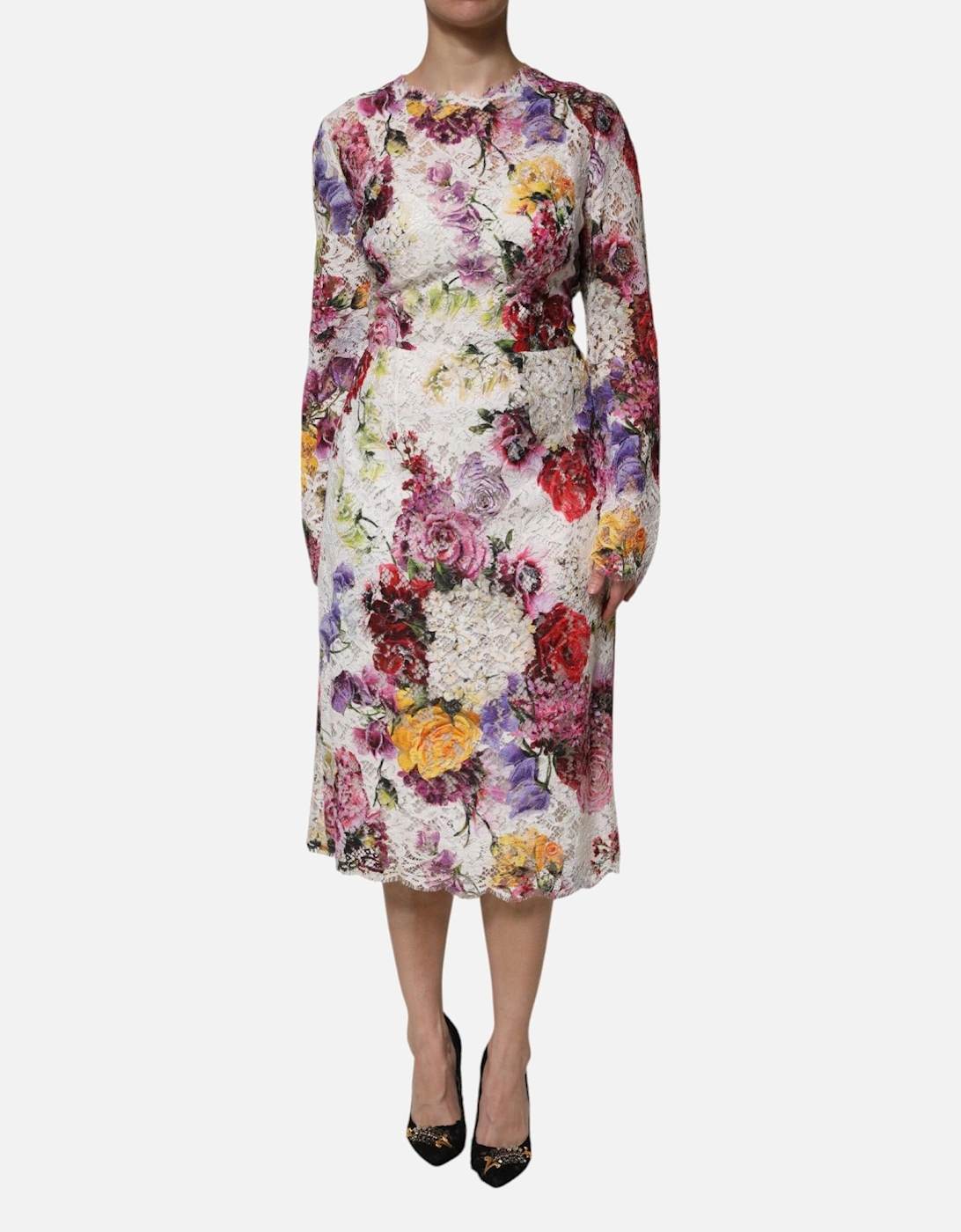 A-line Midi Dress with Long Sleeves Women - Multicolor Dresses, 6 of 5