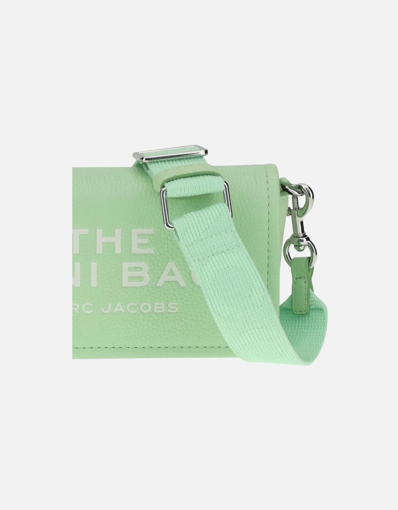 Grained Leather Mini Shoulder Bag Women - Green