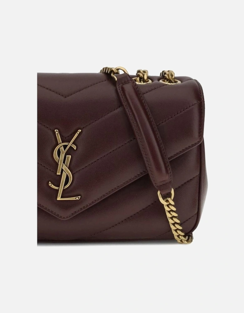 Quilted Shoulder Bag with Chain Strap Women - Bordeaux