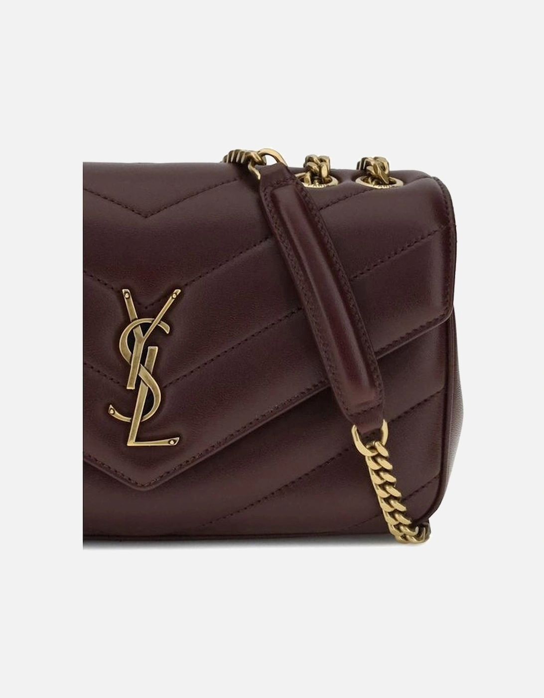 Quilted Shoulder Bag with Chain Strap Women - Bordeaux