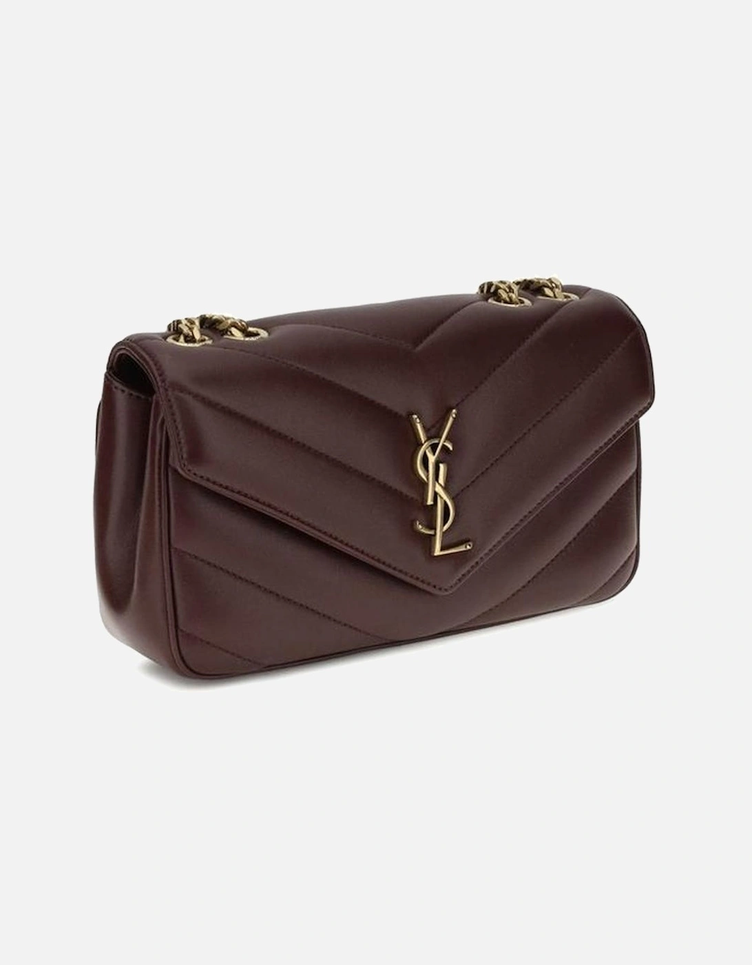 Quilted Shoulder Bag with Chain Strap Women - Bordeaux