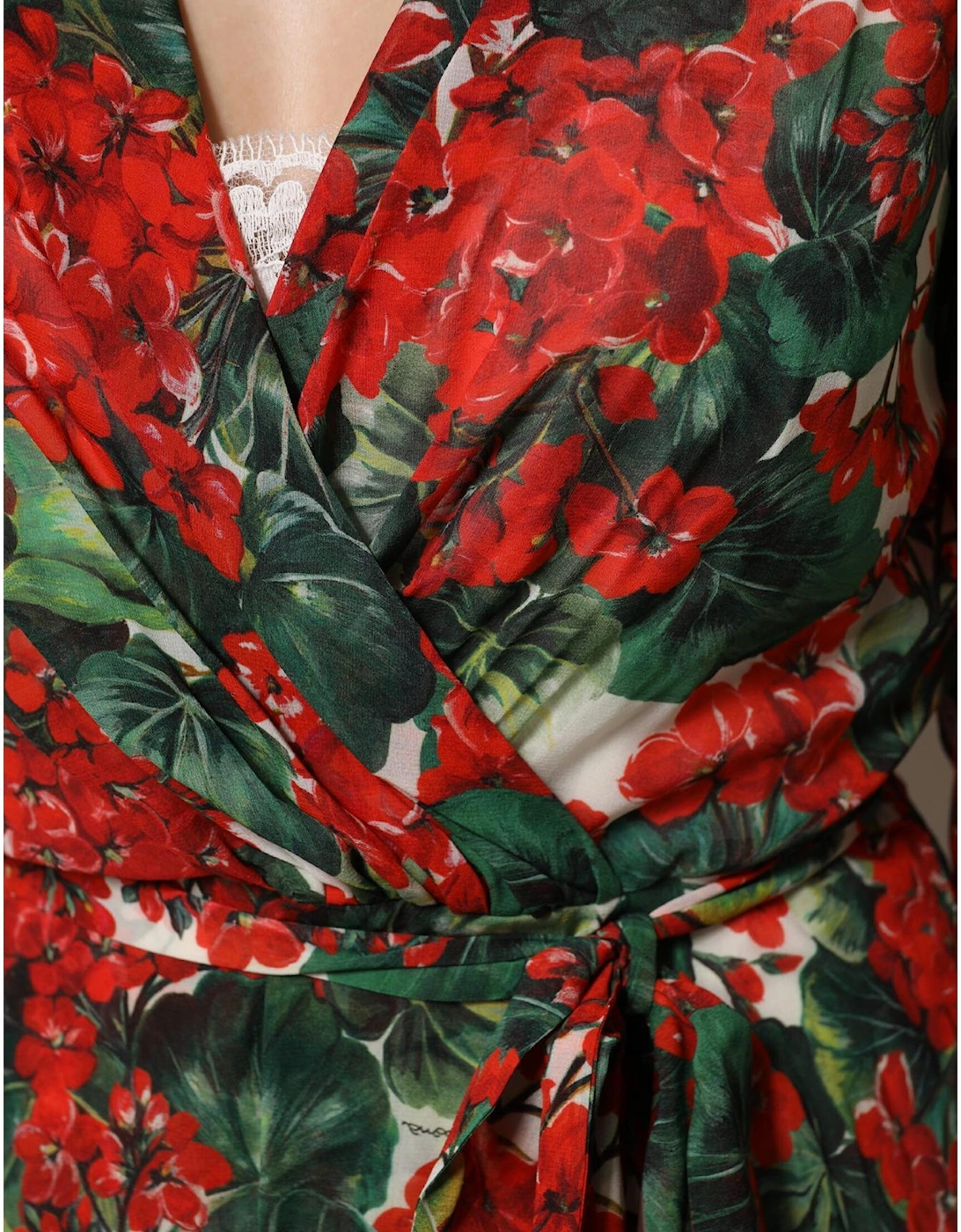 A-Line Midi Dress with Long Sleeves Women - Multicolor Dresses