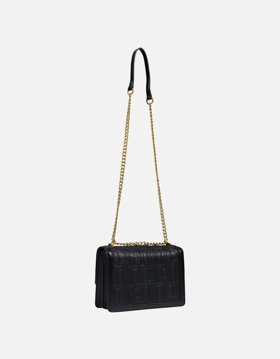 Eco-Leather Crossbody Bag with Chain Strap Women - Black Handbags