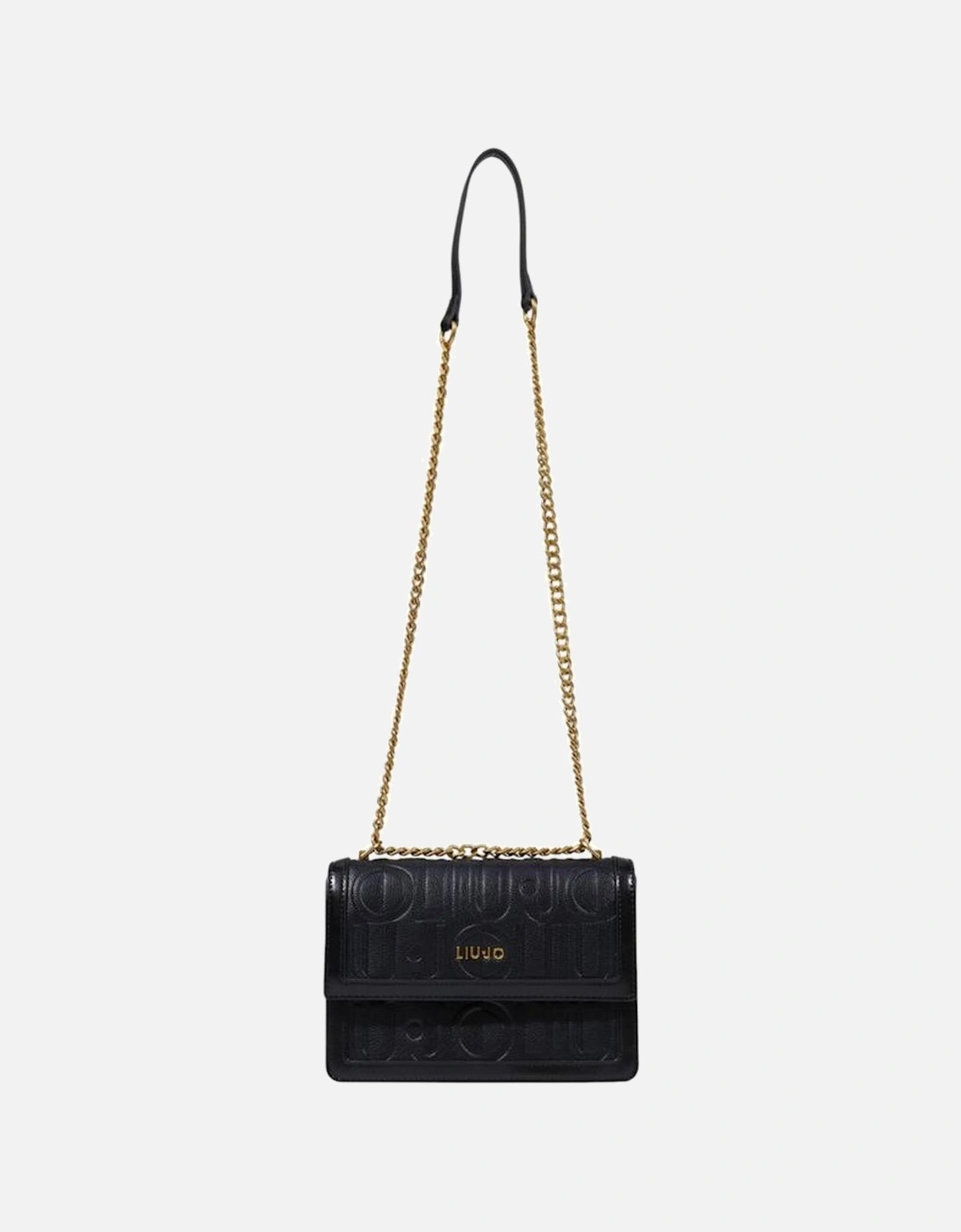 Eco-Leather Crossbody Bag with Chain Strap Women - Black Handbags, 6 of 5