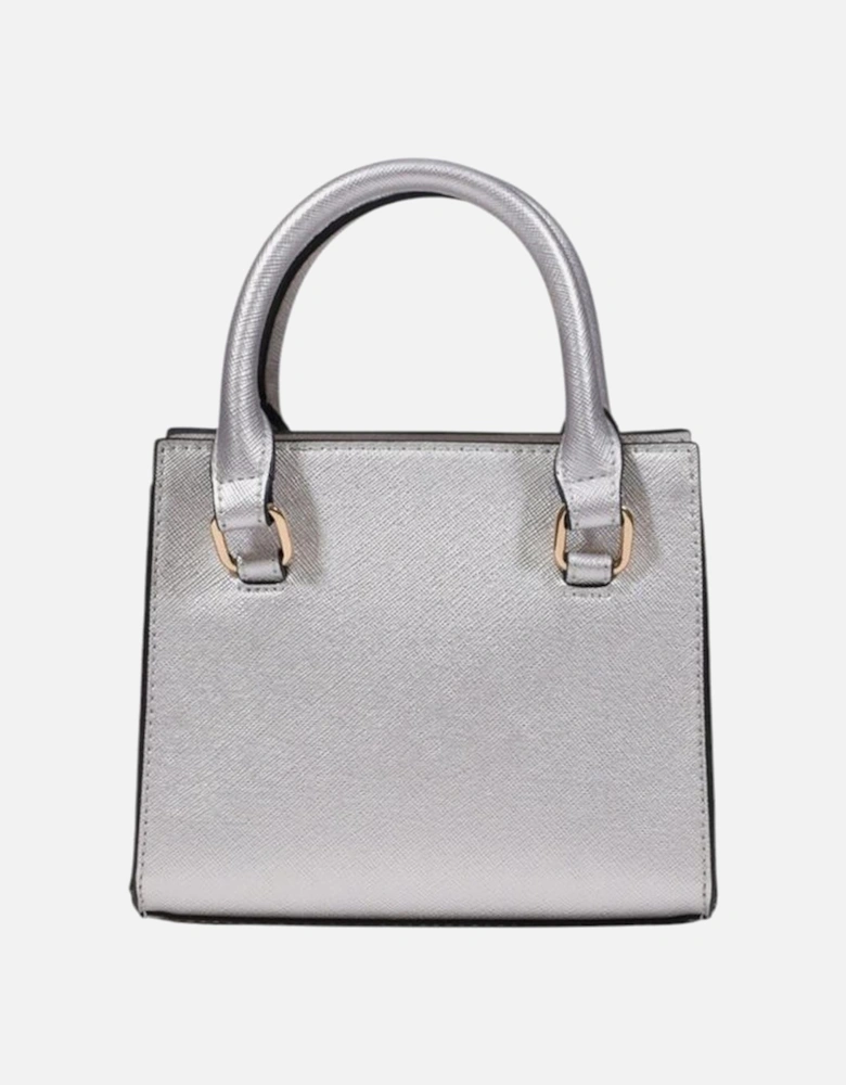 Elegant XS Tote Handbag with Adjustable Strap Women - Silver