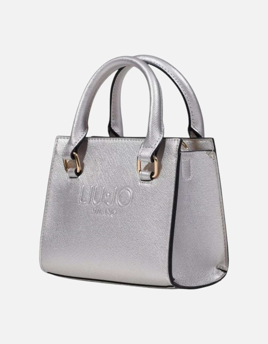 Elegant XS Tote Handbag with Adjustable Strap Women - Silver