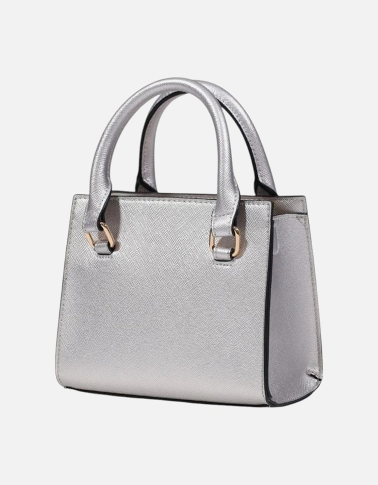 Elegant XS Tote Handbag with Adjustable Strap Women - Silver