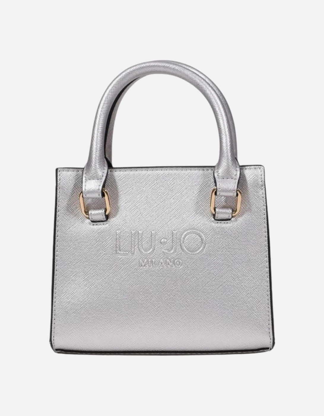 Elegant XS Tote Handbag with Adjustable Strap Women - Silver