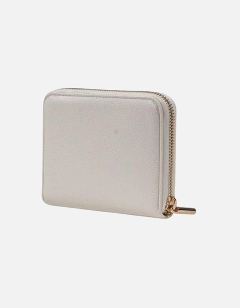 Womens Medium Polyurethane Wallet - Cream