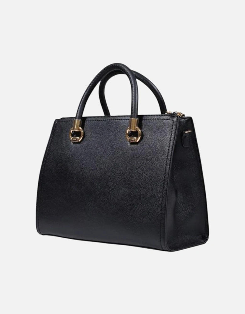 Large Polyurethane Tote Bag Women - Black Handbags