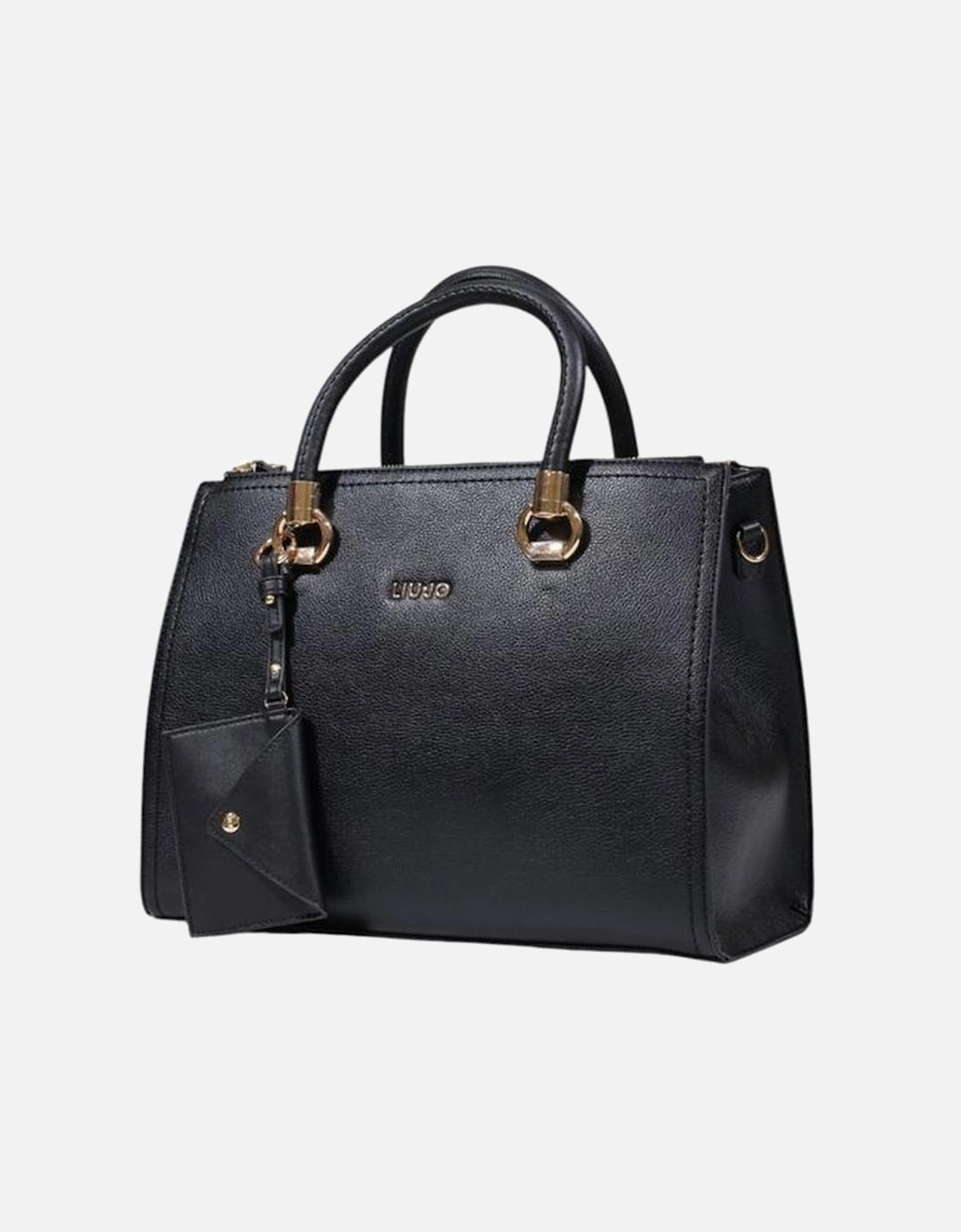 Large Polyurethane Tote Bag Women - Black Handbags