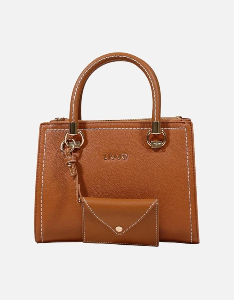Medium Polyurethane Structured Handbag Women - Brown