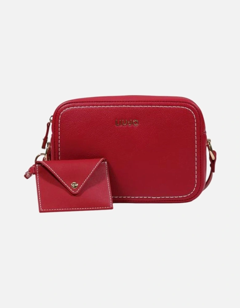 Quilted Chain Strap Crossbody Bag Women - Red Handbags