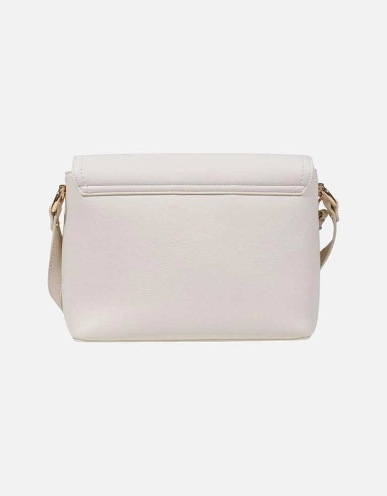 Elegant Eco-Leather Medium Messenger Bag with Wallet Women - White