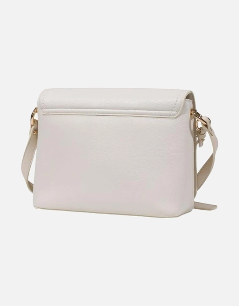 Elegant Eco-Leather Medium Messenger Bag with Wallet Women - White