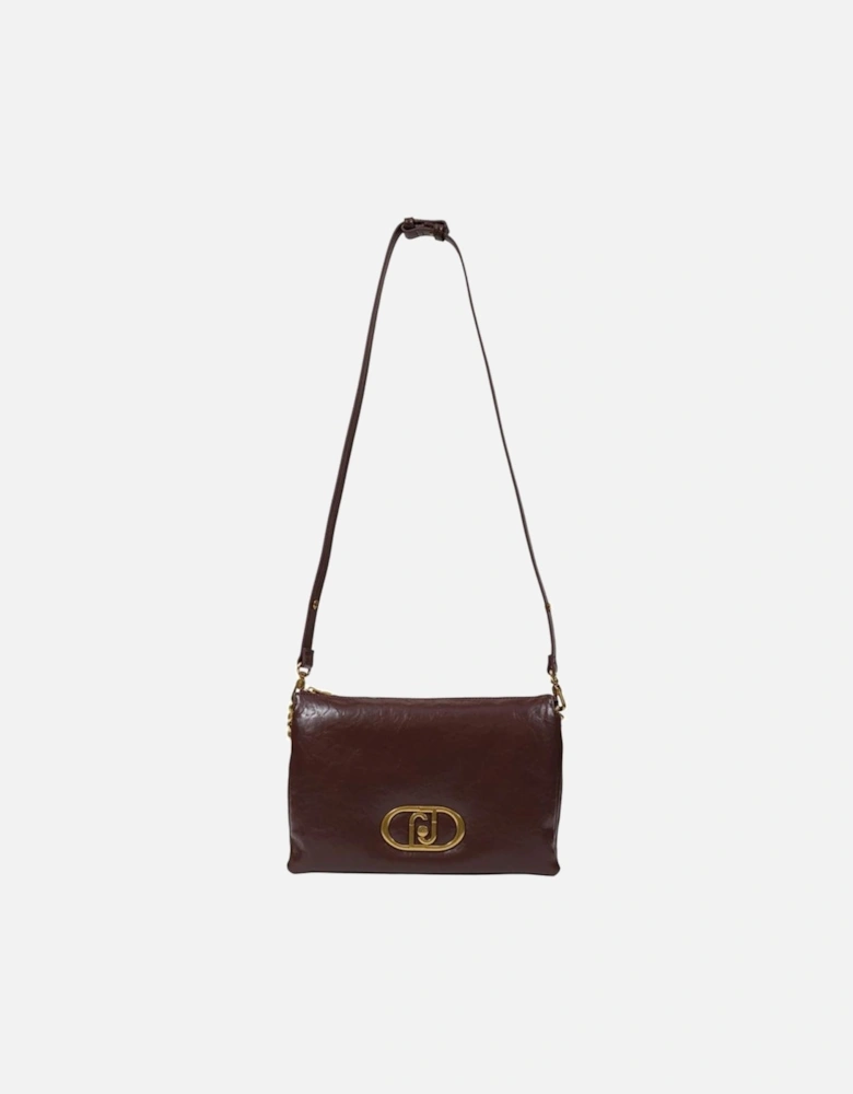 Medium Polyurethane Tote Bag with Logo Detailing Women - Brown