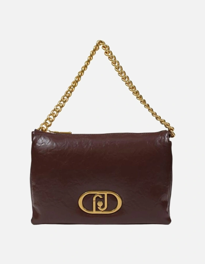 Medium Polyurethane Tote Bag with Logo Detailing Women - Brown