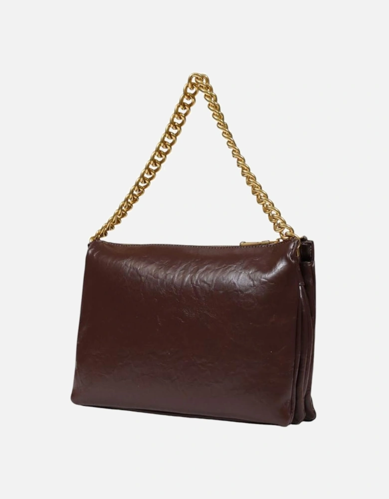 Medium Polyurethane Tote Bag with Logo Detailing Women - Brown