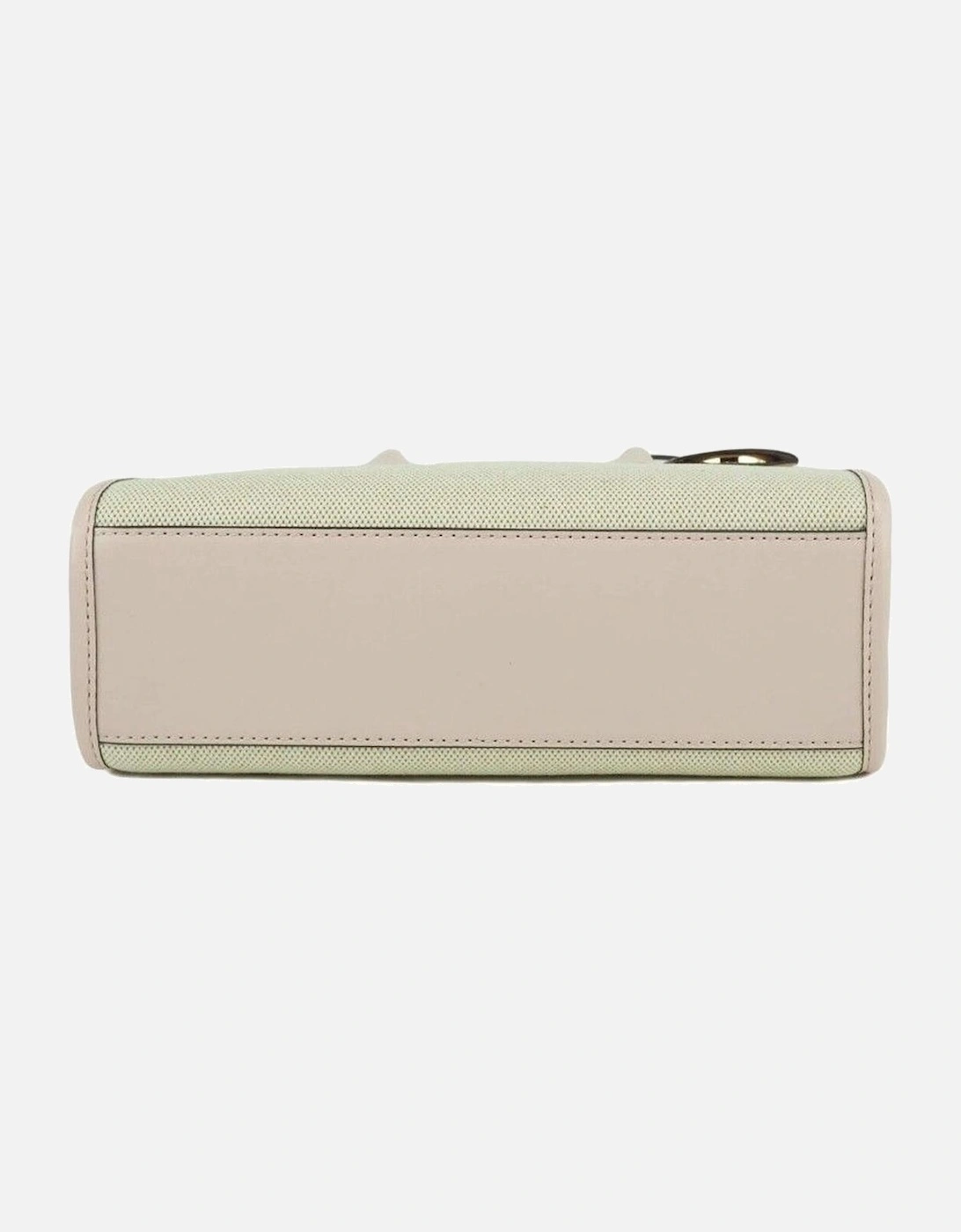Canvas Shopper Crossbody Bag with Leather Trim Women - Powder Blush