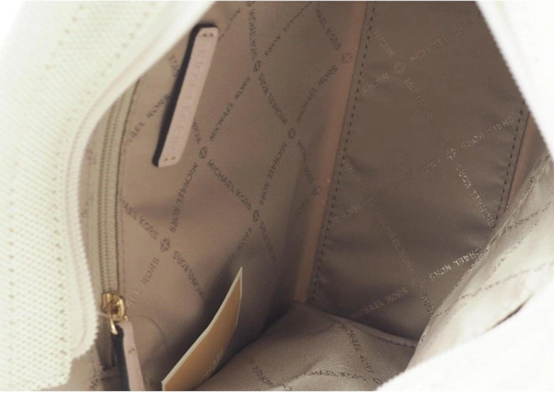 Canvas Shopper Crossbody Bag with Leather Trim Women - Powder Blush