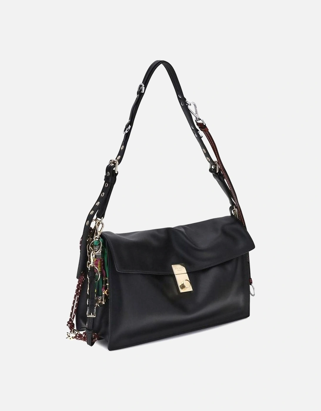 Large Soft Sound Leather Shoulder Bag Women - Black