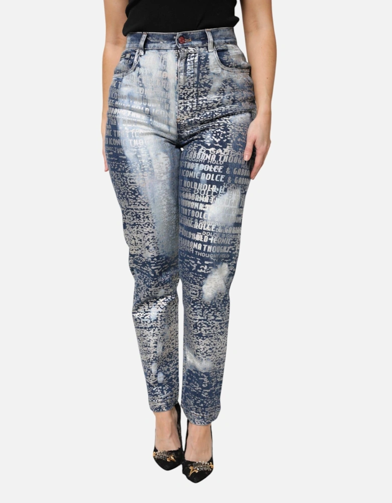 High Waist Stretch Denim Jeans Women - Blue Jeans