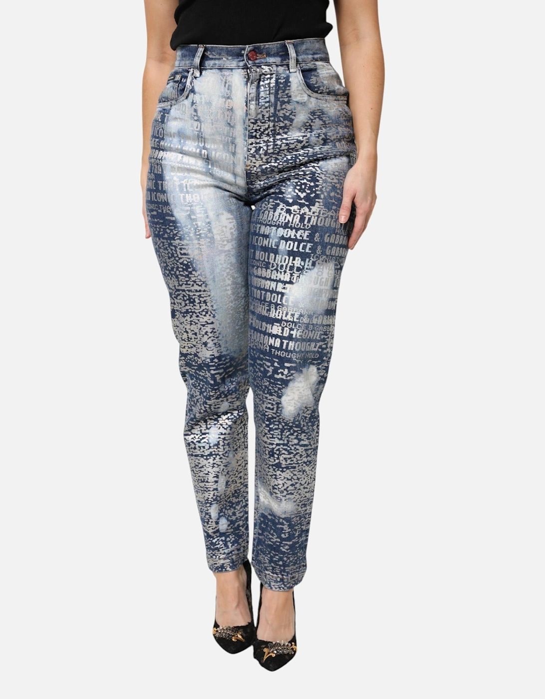 High Waist Stretch Denim Jeans Women - Blue Jeans, 6 of 5