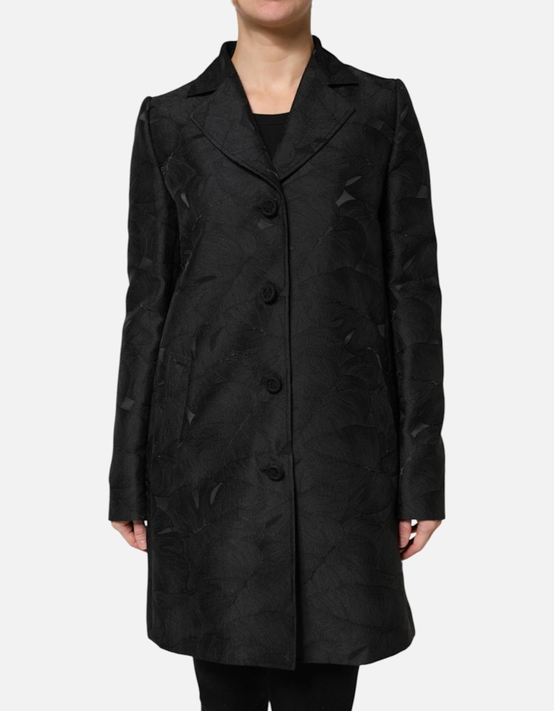 Single Breasted Trench Coat Jacket Women - Black Jackets