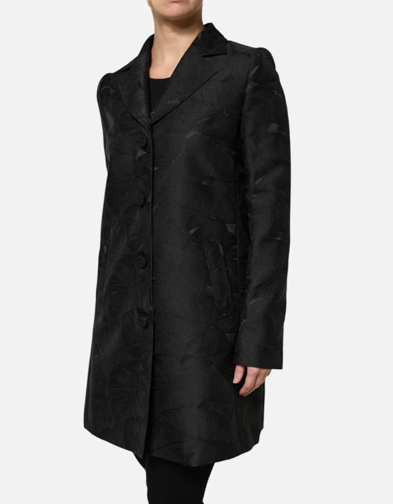 Single Breasted Trench Coat Jacket Women - Black Jackets