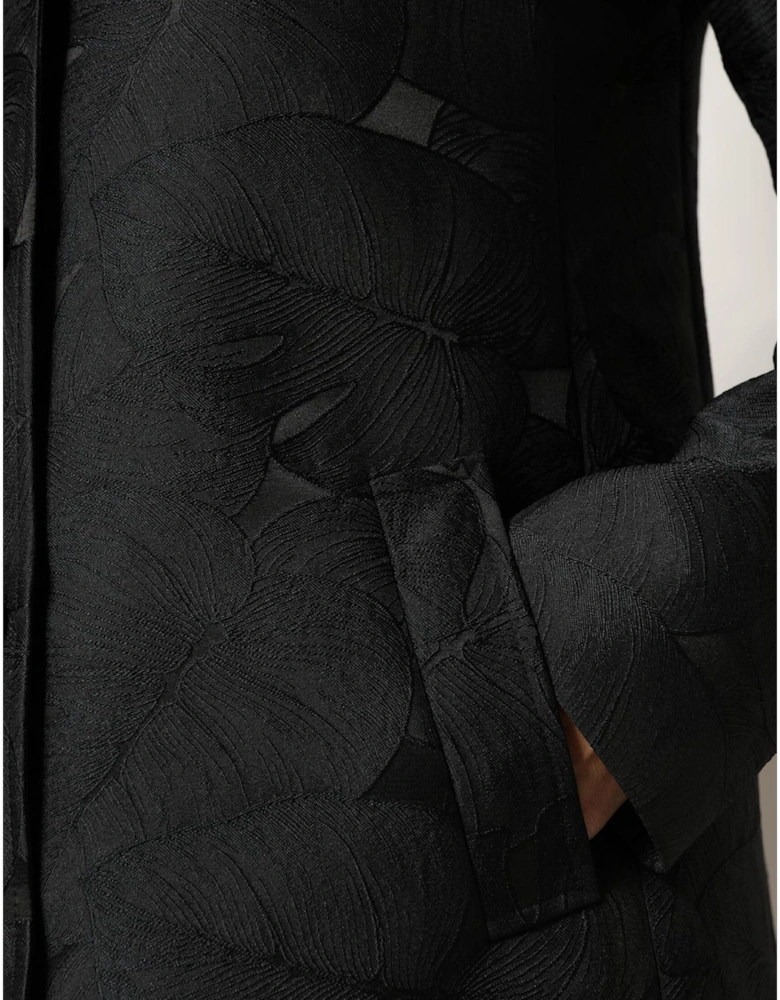 Single Breasted Trench Coat Jacket Women - Black Jackets