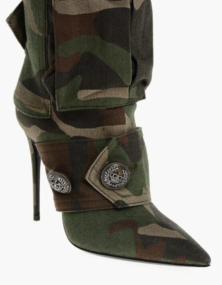 Stiletto Heels with Leather Sole Women - Army Boots