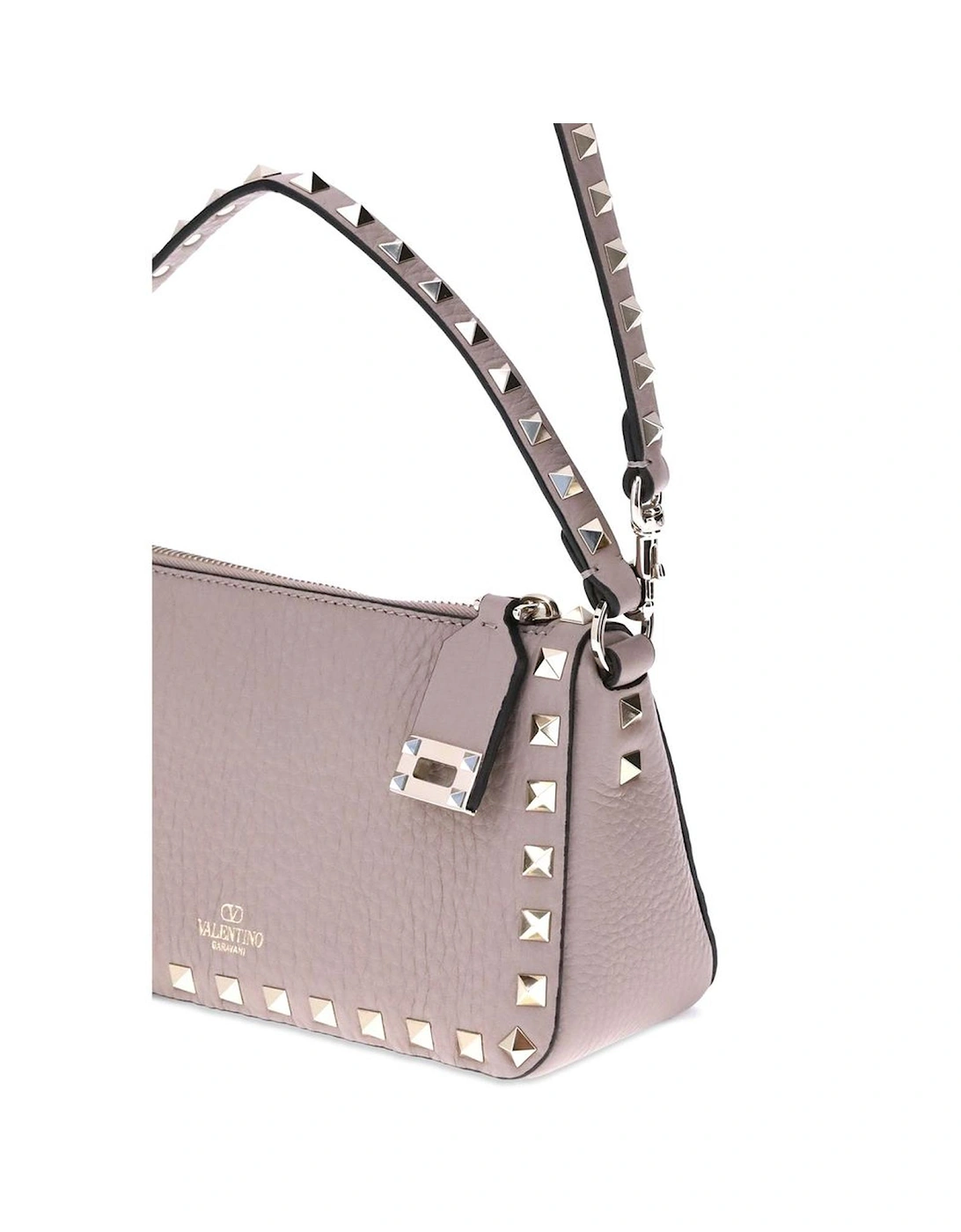 Rockstud Zip-Up Shoulder Bag with Studded Handle Women - Multicolor
