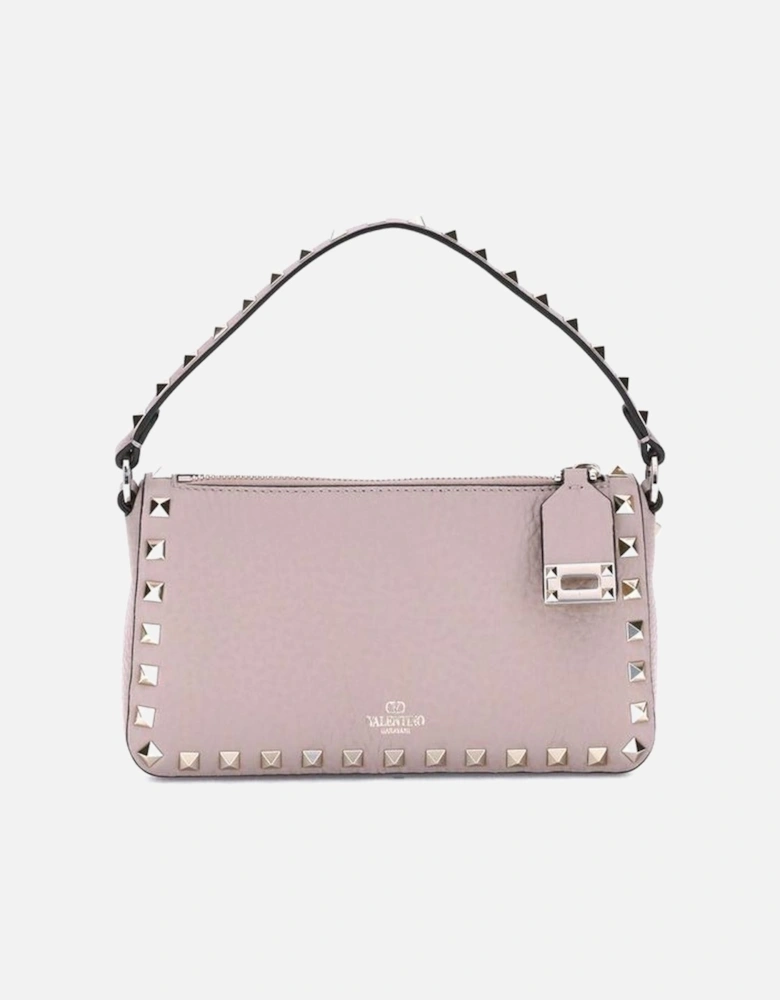Rockstud Zip-Up Shoulder Bag with Studded Handle Women - Multicolor