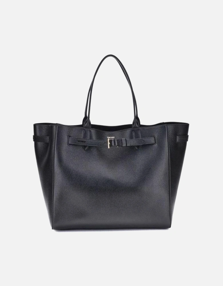 Large Audrey Tote Bag with Buckle Detail Women - Black Shoulder Bags