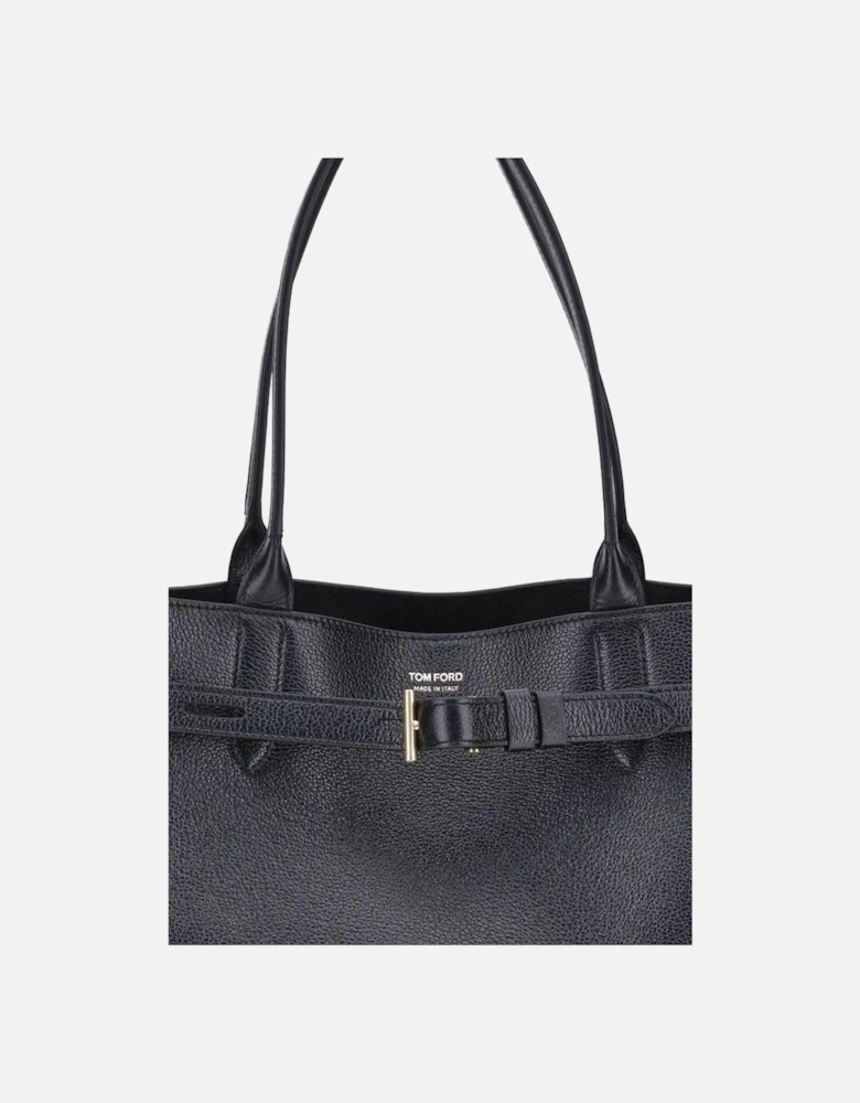 Large Audrey Tote Bag with Buckle Detail Women - Black Shoulder Bags