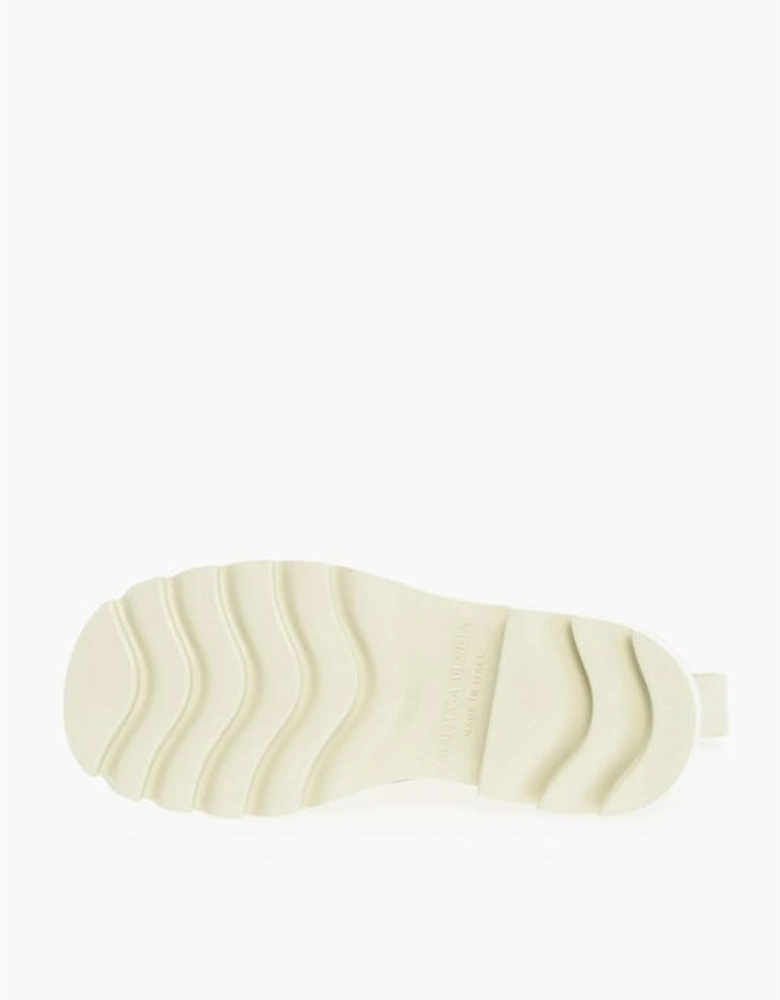 Rubber Sole Lace-Up Platform Sneakers Women - White Boots