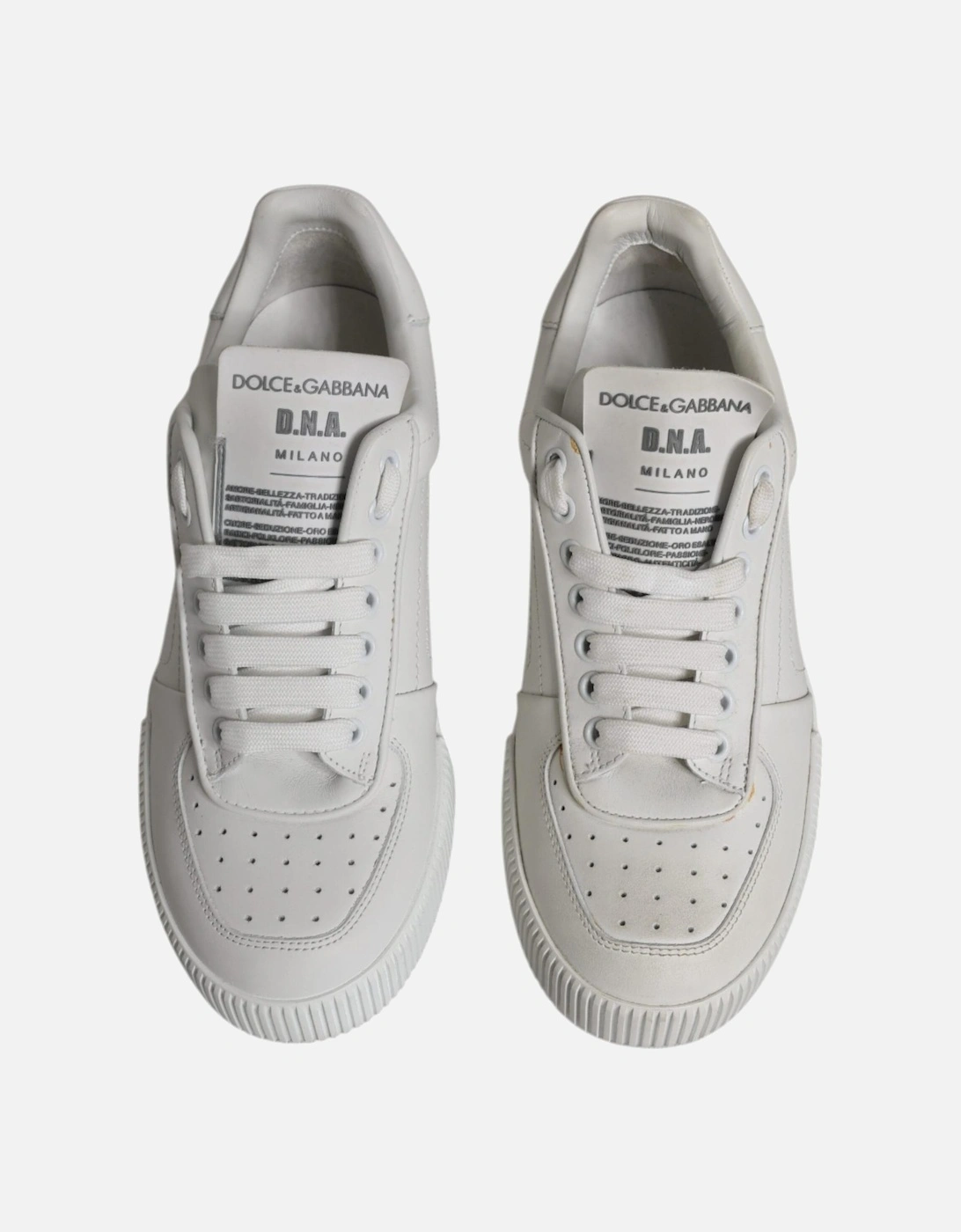 Low Top Calfskin Leather Sneakers Women - White