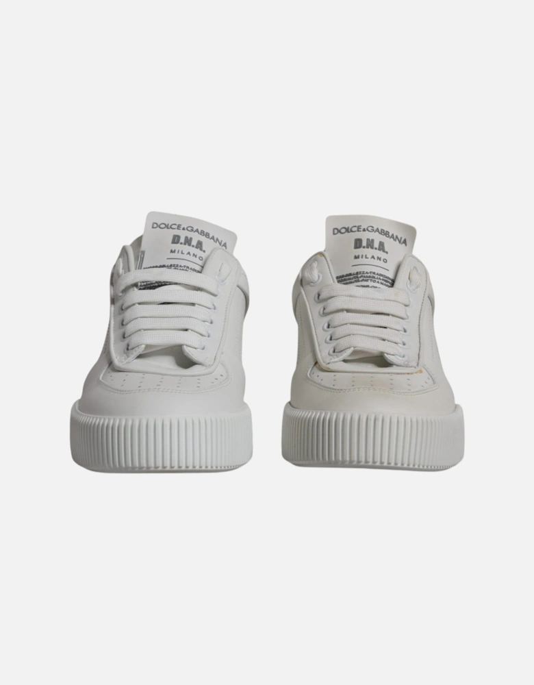 Low Top Calfskin Leather Sneakers Women - White