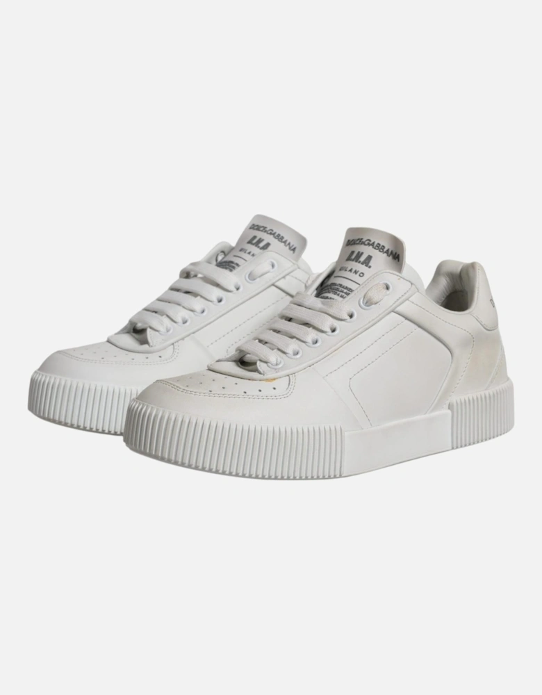Low Top Calfskin Leather Sneakers Women - White