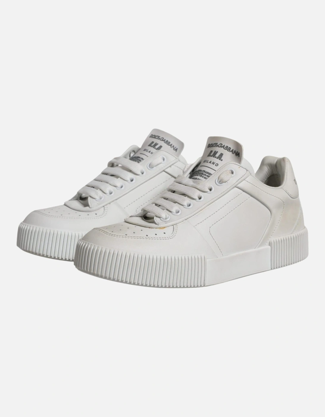 Low Top Calfskin Leather Sneakers Women - White