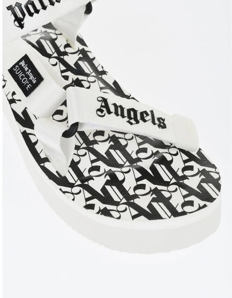 Rubber Sole Ankle Buckle Sandals Women - White