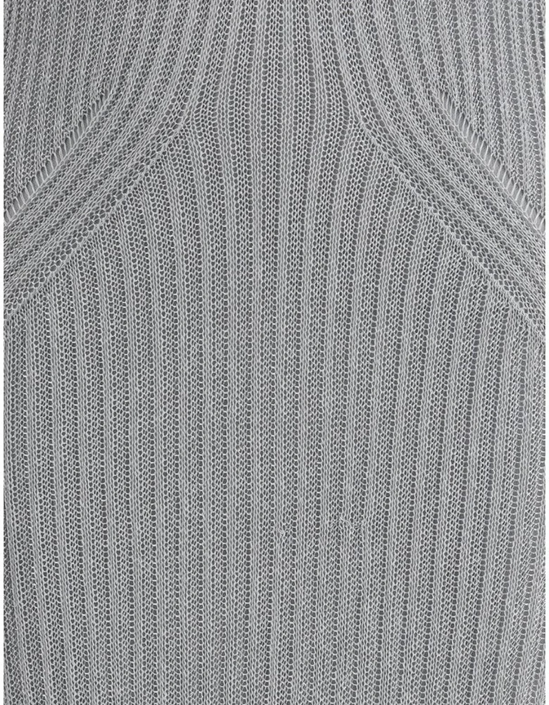 Metallic Knit Long Dress with Thin Straps Women - Orange Dresses