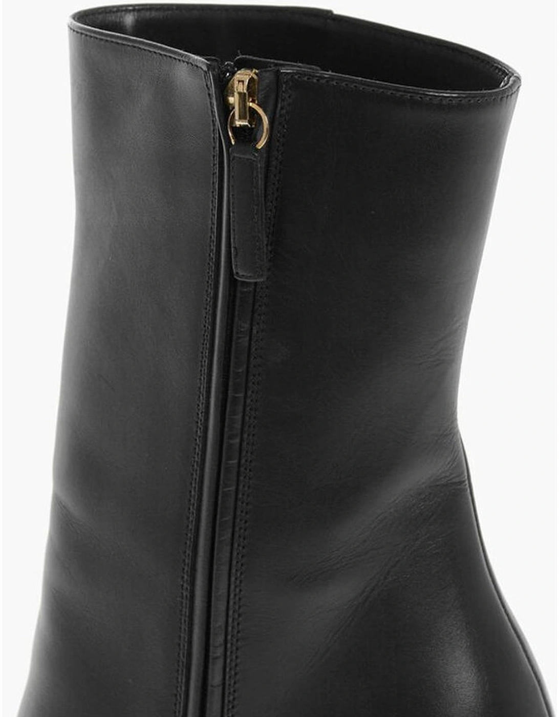 Leather Platform Heel Boots Women - Black