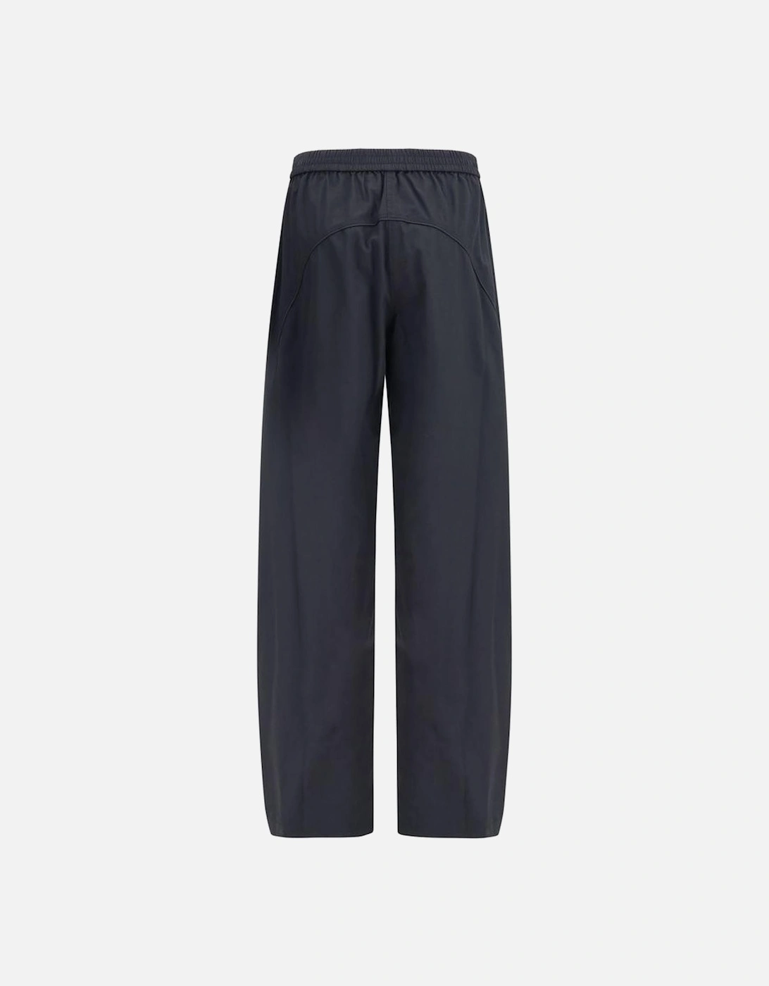 Tapered Pants with Embossed Finish and Logo Print Women - Black Jeans