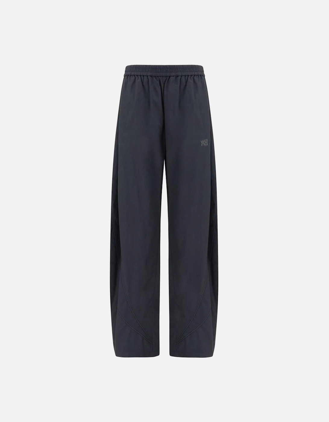 Tapered Pants with Embossed Finish and Logo Print Women - Black Jeans, 4 of 3